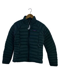 【中古】patagonia◆ダウンジャケット/XS/ナイロン/ブルー/無地/ジップアップ/ドローコード/ワンポイントロゴ/【レディースウェア】