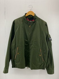 【中古】DIESEL◆スタンドカラージャケット/M/コットン/KHK/無地/a02710/裏地チェック【メンズウェア】