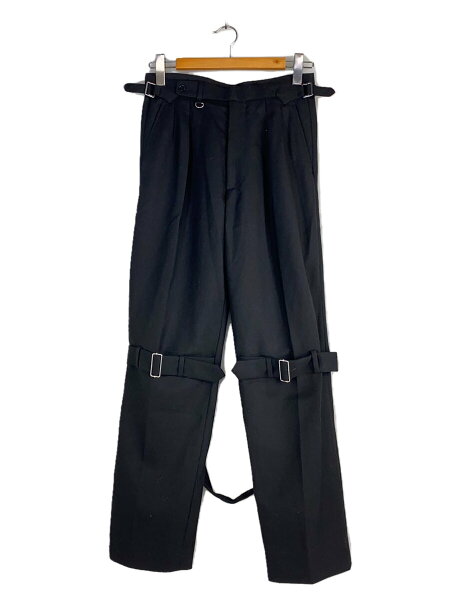 【中古】KIDILL◆25ss/TAILORED BONDAGE DRESS PANTS/44/ウール/ブラック//【メンズウェア】