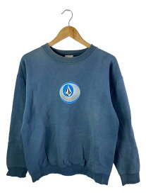 【中古】VOLCOM◆90s/スウェット/S/コットン/ブルー【メンズウェア】