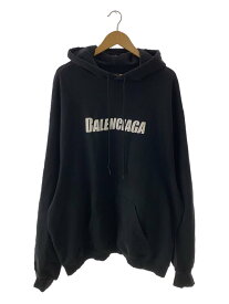 【中古】BALENCIAGA◆パーカー/L/コットン/ブラック/729361【メンズウェア】