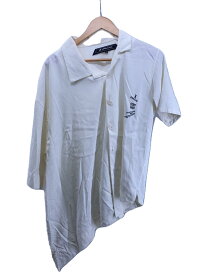 【中古】ANREALAGE◆半袖シャツ/46/レーヨン/WHT【メンズウェア】