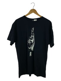 【中古】RAF SIMONS◆Tシャツ/M/コットン/BLK/23SS OVERSIZED T-SHIRT WITH HAND SIGN PRINT【メンズウェア】