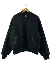 【中古】STUSSY◆スタジャン/L/ウール/BLK【メンズウェア】