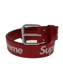 【中古】Supreme◆22SS/repeat leather belt/ベルト/レザー/RED/メンズ【服飾雑貨他】