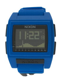 【中古】NIXON◆BASE TIDE PRO/クォーツ腕時計/デジタル/ラバー/BLK/BLU【服飾雑貨他】