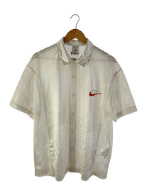 【中古】Supreme◆半袖シャツ/M/ポリエステル/WHT/Mesh S/S Shirt【メンズウェア】