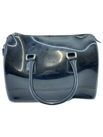 【中古】FURLA◆ボストンバッグ/エナメル/BLK【バッグ】