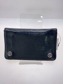 【中古】CHROME HEARTS◆2つ折り財布/レザー/BLK/メンズ/ワンジップ/【服飾雑貨他】