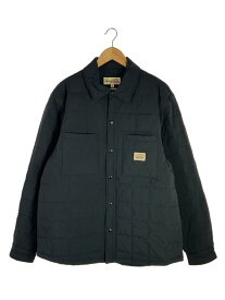 【中古】STUSSY◆Quilted Fatigue Shirt JKT/キルティングジャケット/L/ナイロン/BLK/1110250【メンズウェア】