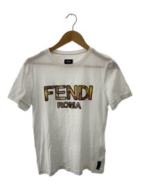 【中古】FENDI◆Tシャツ/S/コットン/WHT/FY0894 ABR9【メンズウェア】