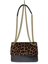 美品 MICHAEL KORS ブラック レオパード柄 ショルダーバッグ 