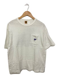 【中古】HUMAN MADE◆POCKET T-SHIRT FUKUOKA/Tシャツ/XL/コットン/WHT【メンズウェア】