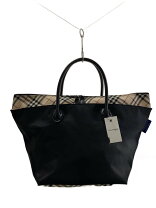美品】希少 BURBERRYトートバッグ 平成レトロ Y2K 姫カジ ネイビー 