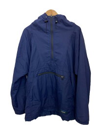 【中古】L.L.Bean◆80s/ハーフジップパッカブルナイロンアノラックパーカー/カタディンロゴ/ナイロン/ネイビー/USA製【メンズウェア】