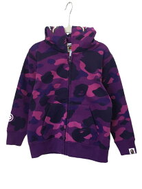 【中古】A BATHING APE◆BAPE KIDS/パーカー/110cm/コットン/パープル/カモフラ/001ZPI303010K【キッズ】