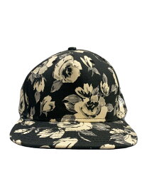 【中古】NEW ERA◆キャップ/FREE/BLK/花柄/メンズ【服飾雑貨他】