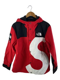 【中古】THE NORTH FACE◆S LOGO MOUNTAIN JACKET/M/ナイロン/RED/※変色有【メンズウェア】