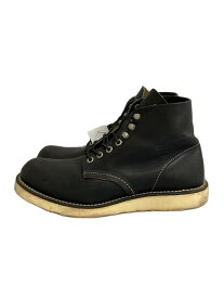 【中古】RED WING◆PLAIN TOE/プレイントウ/US7.5/BLK【シューズ】