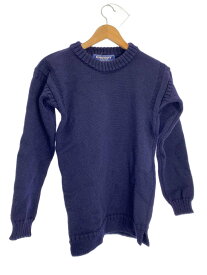 【中古】GUERNSEY WOOLLENS◆ウールニット/34/NVY【メンズウェア】
