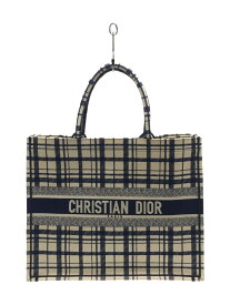 【中古】Christian Dior◆ブックトート/トートバッグ/キャンバス/NVY/M1286ZRFZ/ロゴ【バッグ】