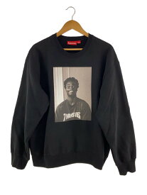 【中古】Supreme◆24FW/THRASHER CREWNECK/L/コットン/ブラック/プリント【メンズウェア】