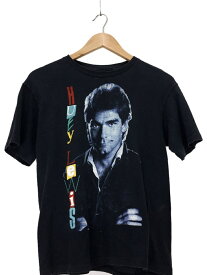 【中古】Hanes◆huey lewis/80s/86年コピーライト/Tシャツ/M/コットン/BLK/プリント【メンズウェア】