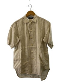 【中古】AUBERGE◆半袖シャツ/40/リネン/ベージュ//【メンズウェア】