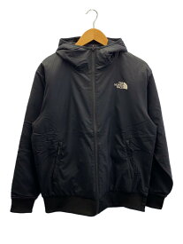 【中古】THE NORTH FACE◆REVERSIBLE TECH AIR HOODIE_リバーシブルテックエアーフーディ/L/ナイロン/ブラック【メンズウェア】