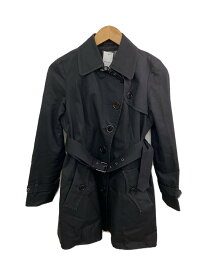 【中古】BURBERRY BLUE LABEL◆トレンチコート/40/コットン/BLK/無地/FRF07-545-09【レディースウェア】