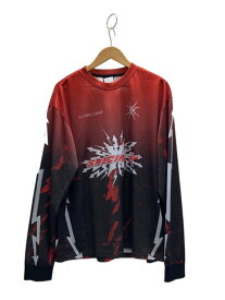 【中古】44 LABEL GROOP◆長袖Tシャツ/L/ポリエステル/RED【メンズウェア】