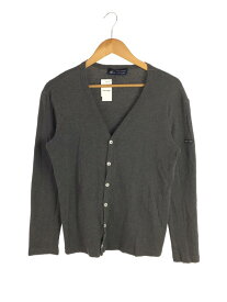 【中古】SAINT JAMES◆カーディガン(薄手)/S/コットン/GRY【メンズウェア】