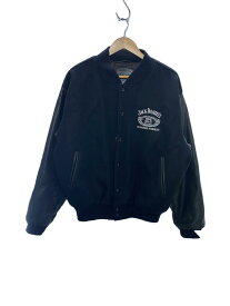 【中古】GOLDEN BEAR◆スタジャン/L/ウール/BLK【メンズウェア】