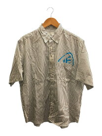 【中古】uniform experiment◆S／S BIG B．D SHIRT/半袖シャツ/1/コットン/ホワイト/ストライプ/UE-220029【メンズウェア】