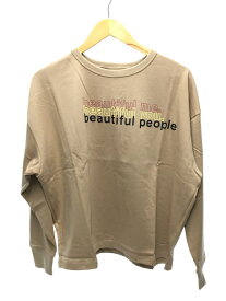 【中古】beautiful people◆20SS/Suvin Pima Jersey Long T-shirt/38/コットン/BEG/10253100【レディースウェア】