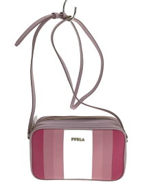 【中古】FURLA◆ショルダーバッグ/--/PNK/ストライプ/EK27LiL【バッグ】