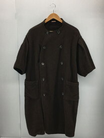 【中古】KAPITAL◆半袖コート/XS/ウール/BRW/ツートーン/ダブルブレスト/オーバーサイズ【レディースウェア】