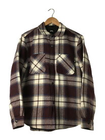 【中古】STUSSY◆ジャケット/S/コットン/RED/チェック/1110122/Max Plaid Quilted Shirt【メンズウェア】