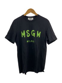 【中古】MSGM◆Tシャツ/M/コットン/BLK/無地/3440MM510【メンズウェア】