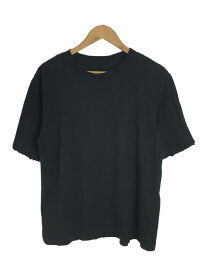 【中古】UNRAVEL PROJECT◆Tシャツ/S/コットン/BLK/Ripped crewneck cotton T-shirt【メンズウェア】