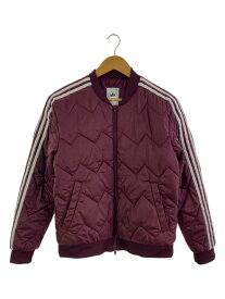 【中古】adidas◆キルティングジャケット/M/ポリエステル/レッド/dh5014/赤/サイドライン/【メンズウェア】