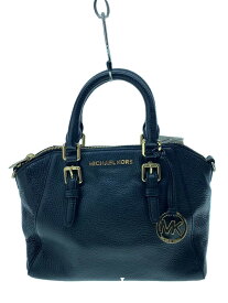 【中古】MICHAEL KORS◆ハンドバッグ/レザー/BLK/無地【バッグ】