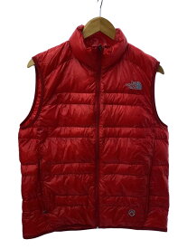 【中古】THE NORTH FACE◆LIGHT HEAT VEST /ND18970/ベスト/L/ナイロン/RED【メンズウェア】