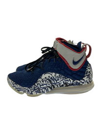 【中古】NIKE◆LEBRON XVII_レブロン 17/27.5cm/BLU/GRAFFITI COLD BLUE【シューズ】