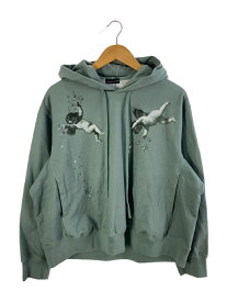 【中古】LAD MUSICIAN◆21AW/Pullover Parka/天使/パーカー/42/コットン/GRN/2221-614【メンズウェア】