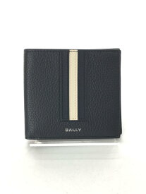 【中古】BALLY◆Ribbon/2つ折り財布/レザー/BLK/メンズ/6304922【服飾雑貨他】