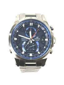 【中古】CASIO◆ソーラー腕時計・EDIFICE/アナログ/NVY【服飾雑貨他】