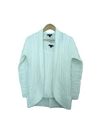 【中古】BROOKS BROTHERS◆カーディガン(薄手)/M/コットン/WHT【レディースウェア】