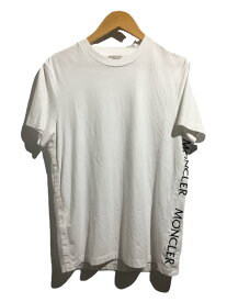 【中古】MONCLER◆MAGLIA T-SHIRT/サイドロゴ刺繍Tシャツ/L/コットン/WHT/F10918C72010//【メンズウェア】