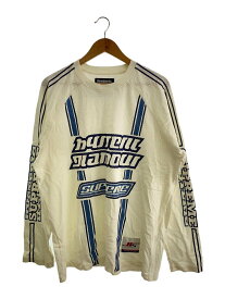 【中古】Supreme◆Mesh L/S Top/長袖Tシャツ/L/ポリエステル/WHT//【メンズウェア】
